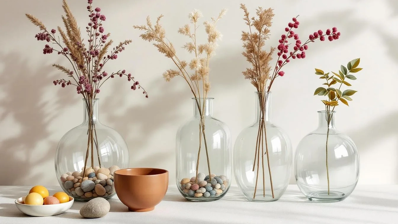 Weder Blumen noch Wasser, diese 5 Ideen werten leere Vasen auf